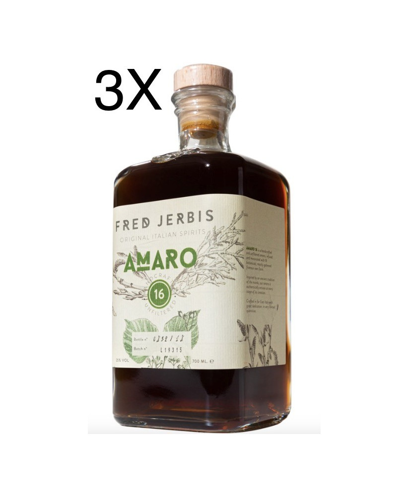 (3 BOTTIGLIE) Fred Jerbis - Amaro 16 - 70cl