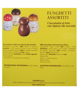 Vendita online Funghetti in caso di vetro Caffarel. Cioccolatini confezionati in fungo vaso di vetro