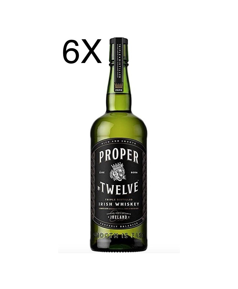 (6 BOTTLES) Proper N. Twelve - Triple Distilled Irish Whiskey - Conor McGregor Founder - 100cl - 1 Litro