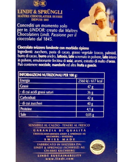 Lindt - Tavoletta Lindor - Fondente - 100g