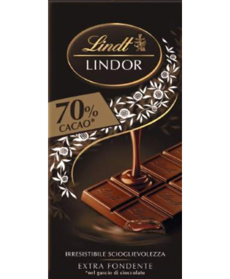 Lindt - Lindor Bar - Extra Dark 70% - 100g - NEW