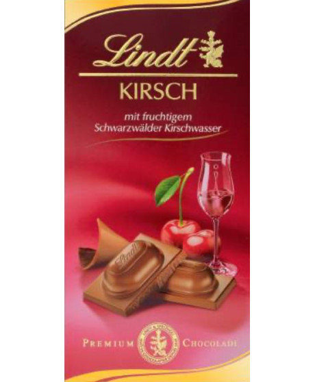Vendita tavolette di cioccolato Lindt alcoliche al Kirsh. Vendita tavolette di cioccolato Lindt alcoliche al Kirsh.
