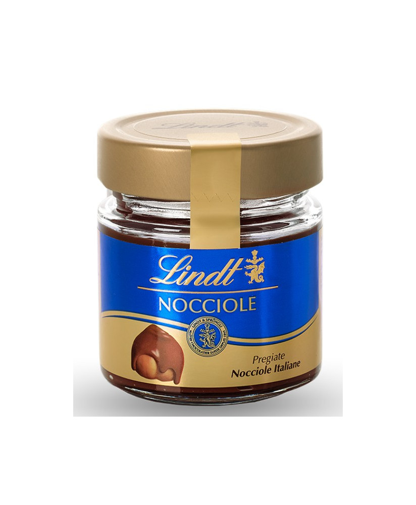 Vendita online crema spalmabile di nocciole Lindt e Sprungli da spalmare sul pane o da gustare con il cucchiaino. Shop on line c