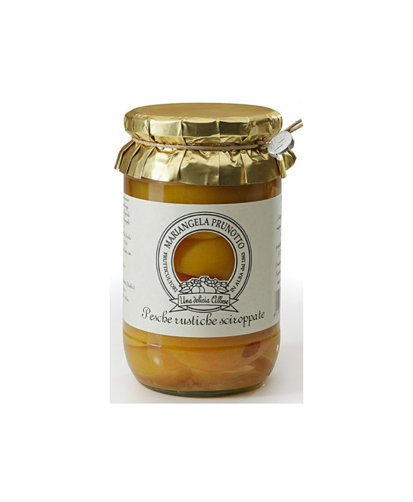 Vendita online Pesche sciroppate Prunotto, frutta sciroppata piemontese di qualità al miglior prezzo. Prunotto Frutta