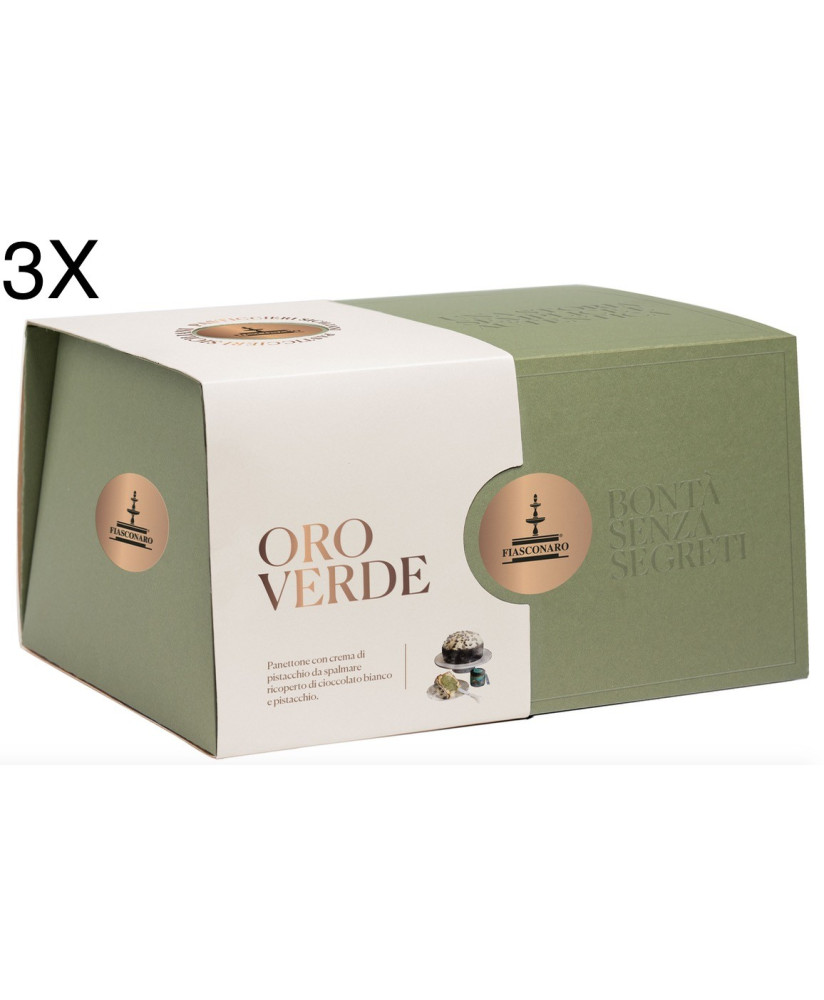 (3 CONFEZIONI X 1000g) Fiasconaro - Oro Verde al Pistacchio