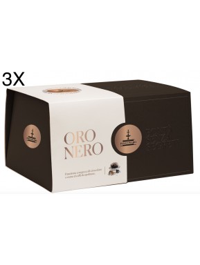 (3 PANETTONI X 1000g) Fiasconaro - Oro Nero al Caffe'