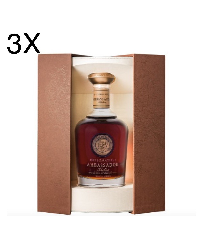 (3 BOTTLES) Diplomatico - Rum Ambassador Selection - 70cl - GIFT BOX