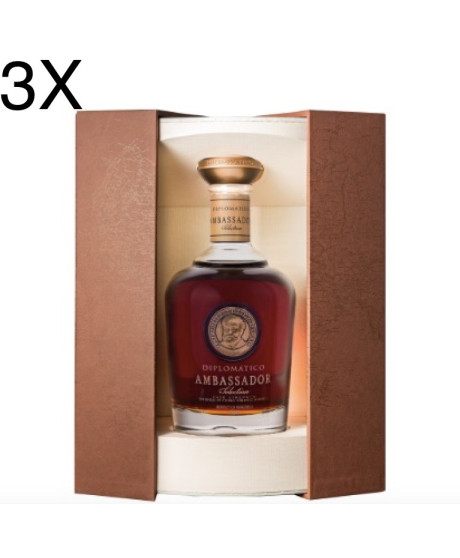 (3 BOTTLES) Diplomatico - Rum Ambassador Selection - 70cl - GIFT BOX