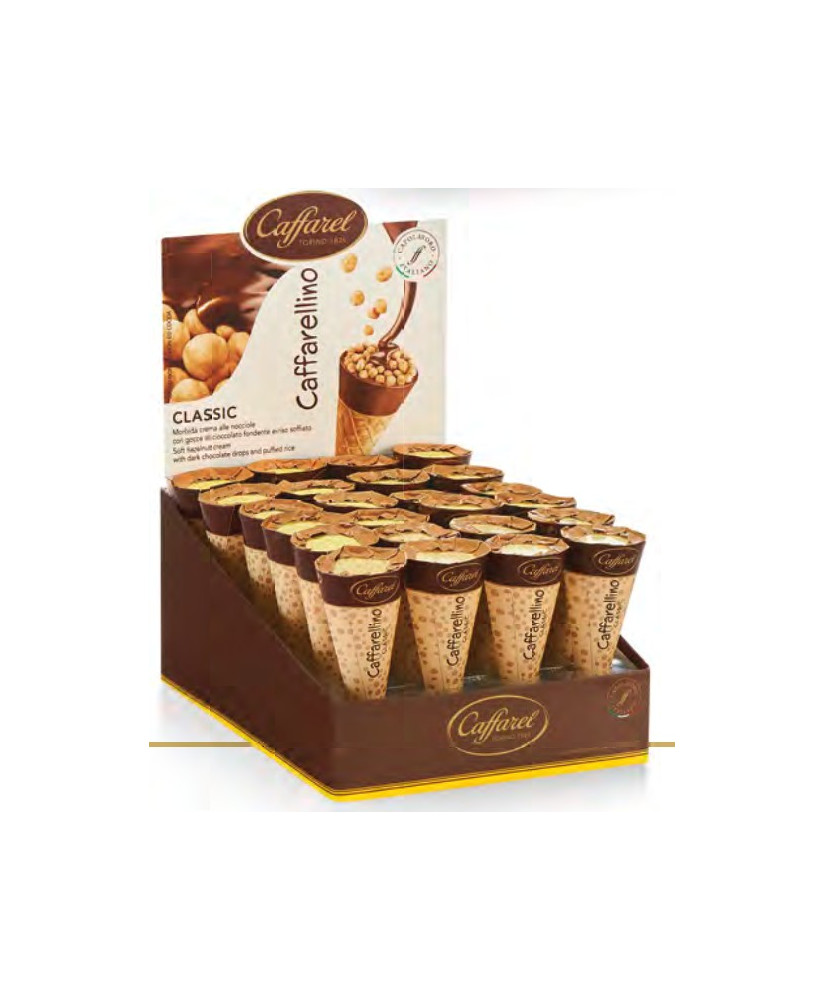 Vendita online Caffarellino al latte ripieno di caramello con smarties lemnticchie di cioccolato colotrate. Shop on-line conini