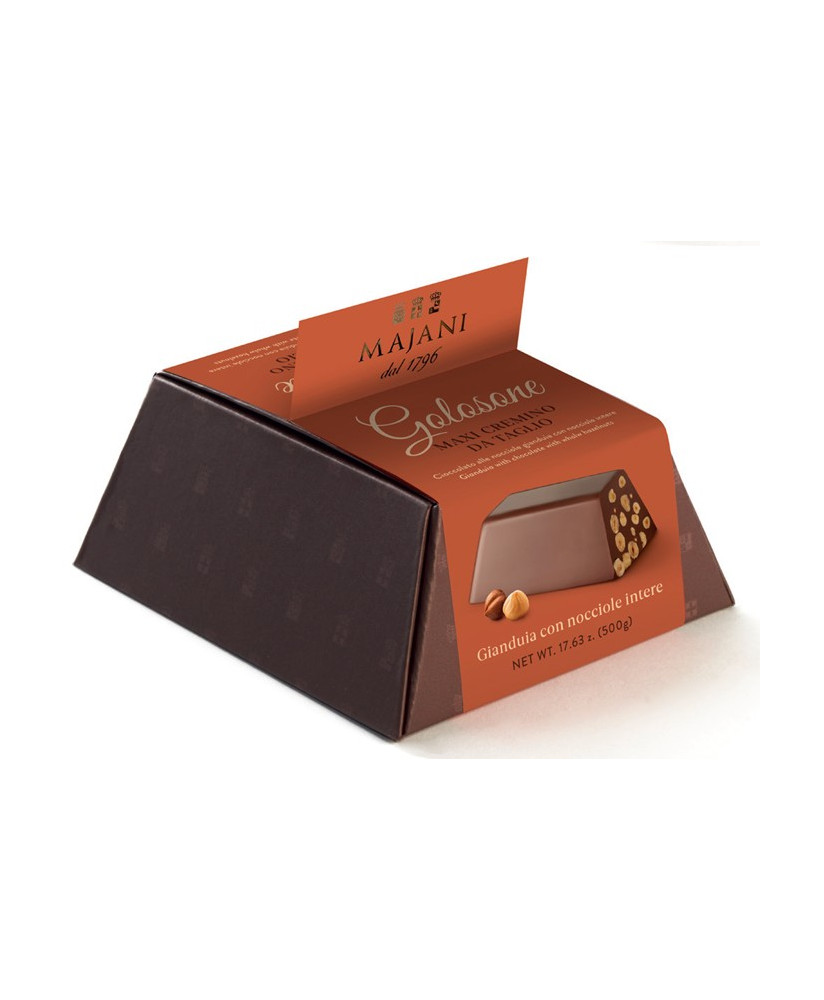 Majani - Golosone - Maxi Cremino da Taglio - Gianduja con Nocciole Intere - 500g