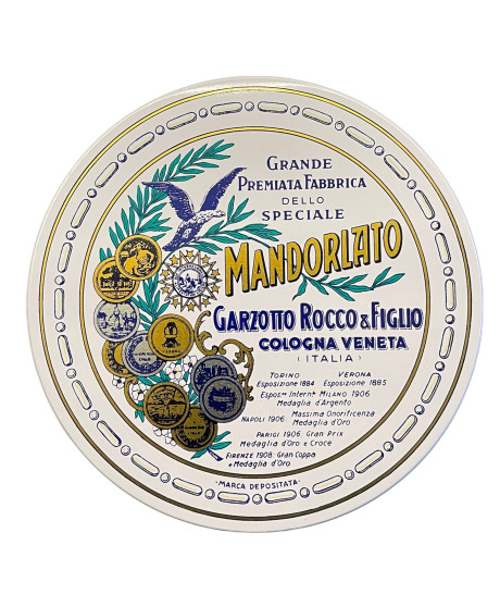 Garzotto - Crumbly Almonds Nougat - Cologna Veneta - Round Tin - 580g