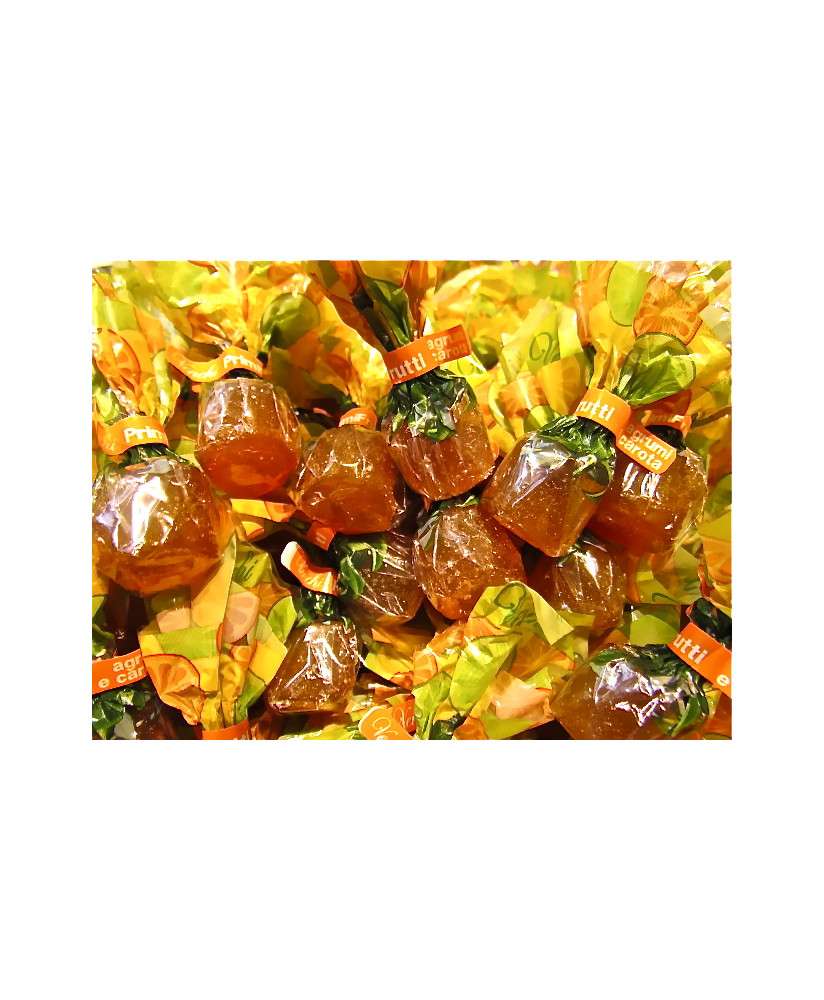 Vendita online caramelle di gelatina Venchi Primi Frutti al gusto di carota, arancia e limone. Shop on line gelee alla frutta Ve
