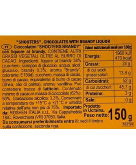Roshen - Shooters Chocolate - Brandy Liquor - 150g