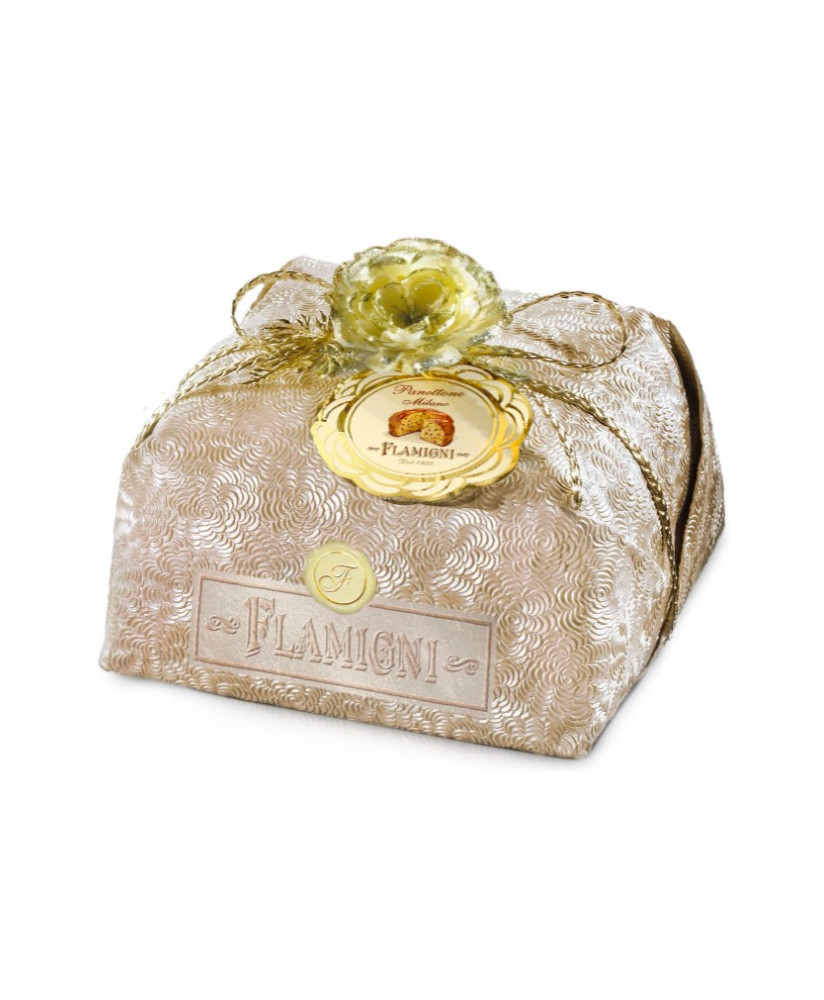 Vendita online panettone Flamigni classico Milano incartato a mano. Shop on-line panettoni artigianali, dolce da forno lievitato