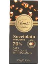 Venchi - 70% Dark Chocolate bar and Hazelnut - 100g