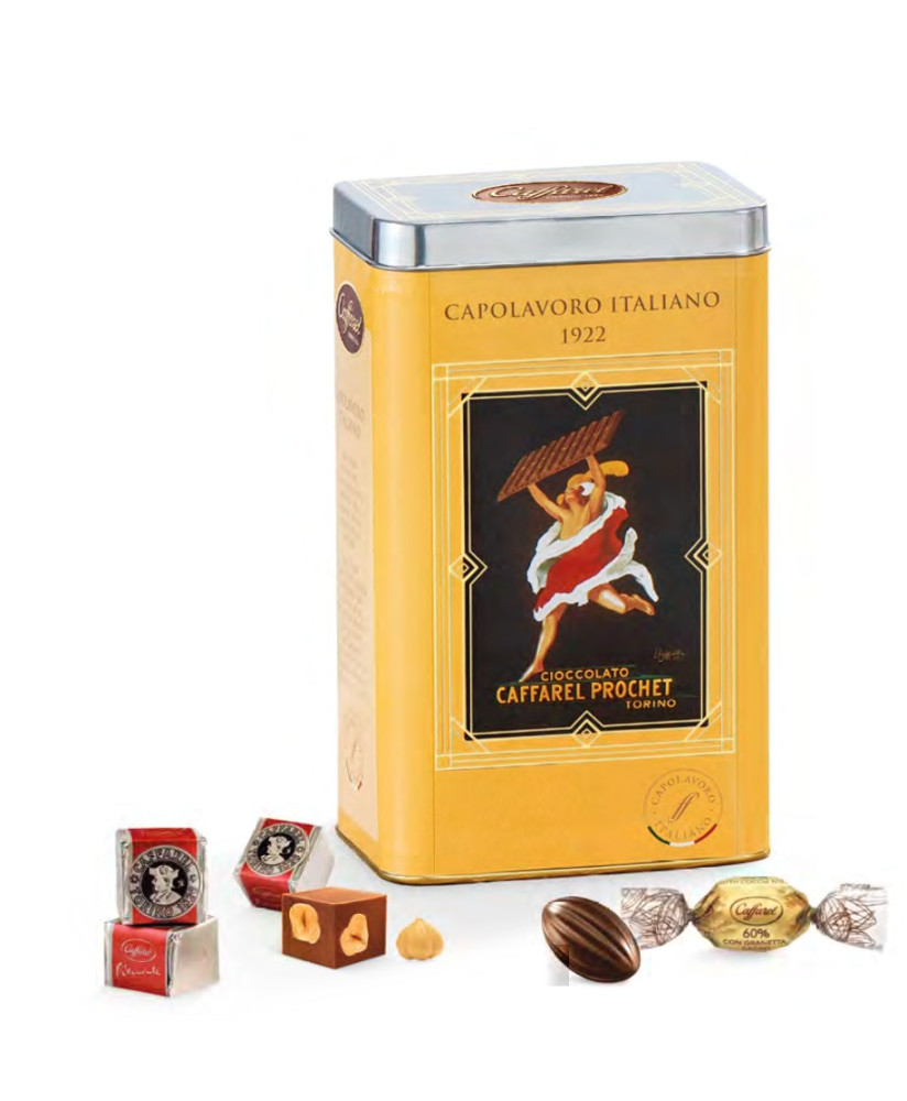Online sales of gift boxes of chocolates Caffarel, Luserna San Giovanni - Turin. Shop online gift Gianduiotti, hazelnut chocolat