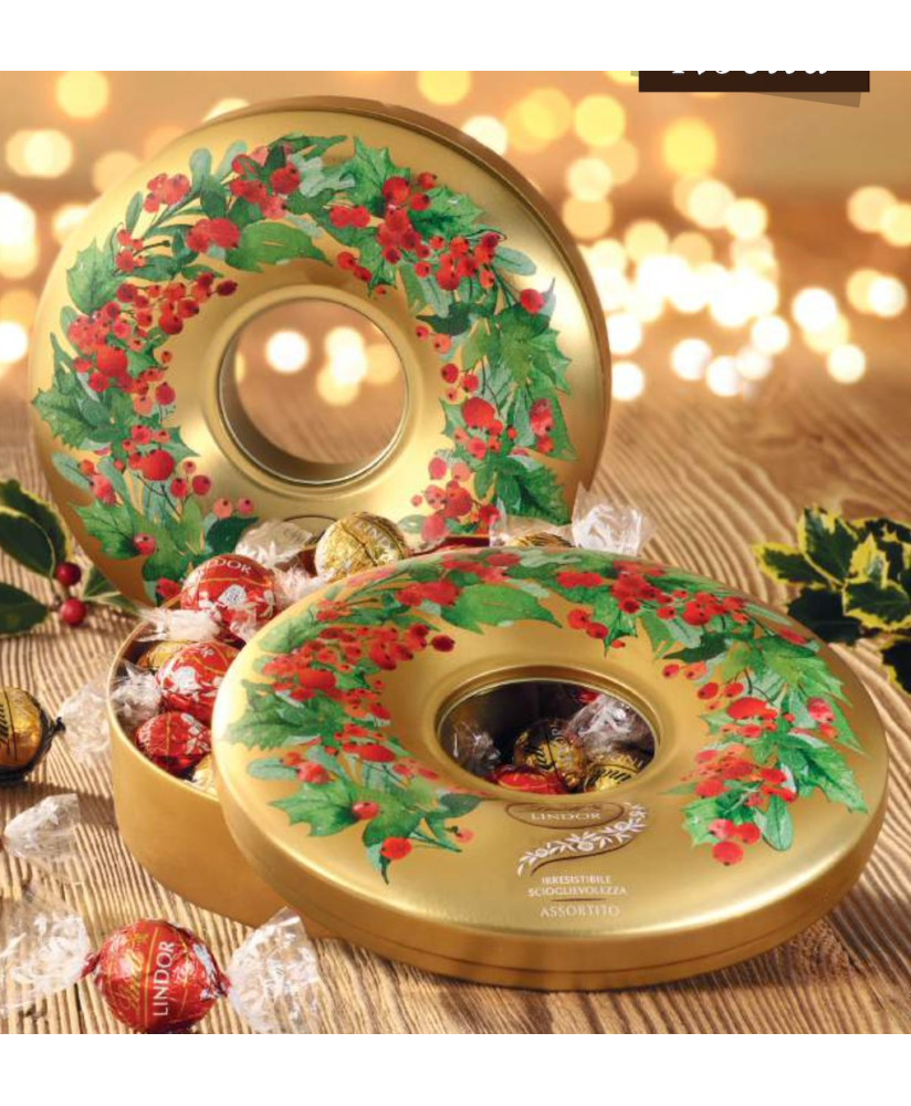 Lindt - Garland Assorted Lindor - Metal Box - 200g