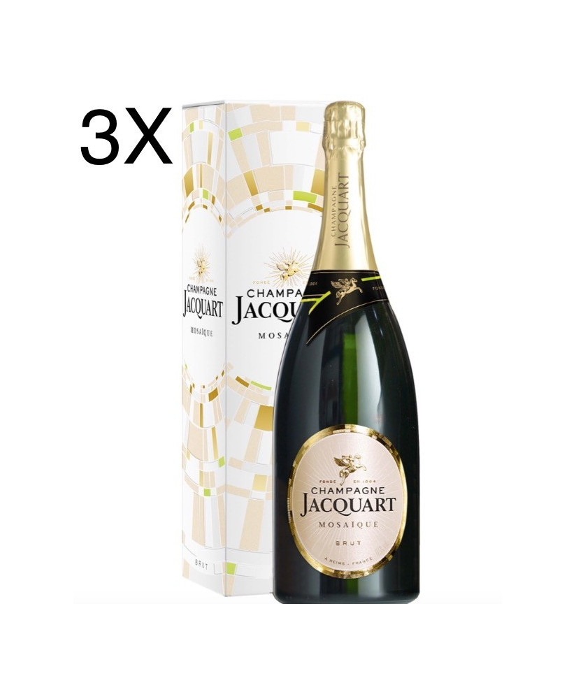 (3 BOTTLES) Jacquart - Brut Mosaique - Champagne - 75cl 