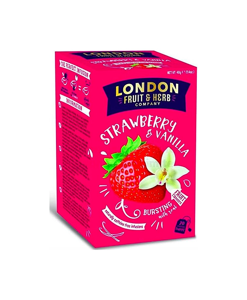 vendita tisane di frutta inglesi london fruit & herb company online shop on line infusi di fragola e vaniglia miglior prezzo on-