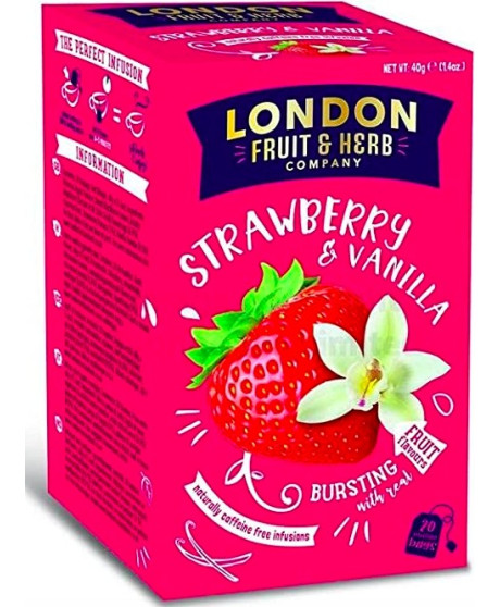 London Fruit & Herb - Strawberry and Vanilla - 20 Sachets