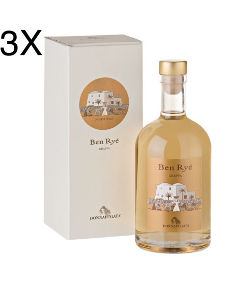 (3 BOTTLES) Donnafugata - Grappa di Ben Rye - 50cl