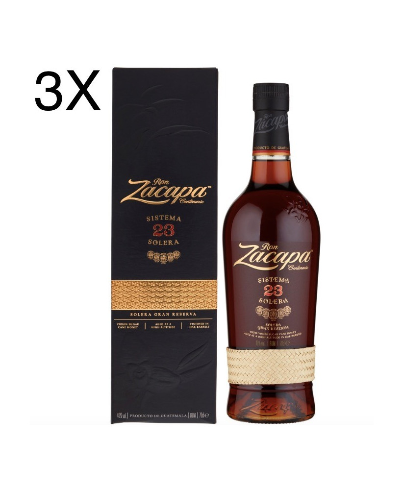 (3 BOTTIGLIE) Zacapa - Solera Gran Reserva - 23 Anni - Astucciato - 70cl