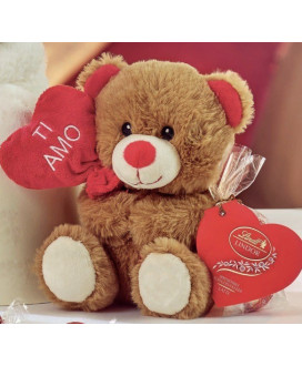 Vendita online peluches regalo San Valentino cioccolatini Lindor cagnolino al miglior prezzo. Shop confezioni Lindt
