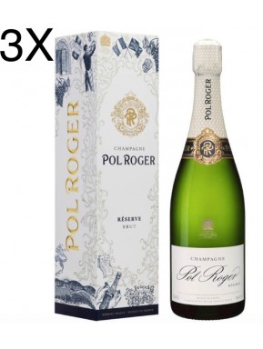 (3 BOTTIGLIE) Pol Roger - Réserve Brut - Champagne - Astucciato - 75cl