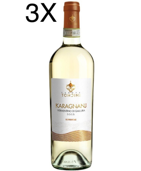 (3 BOTTIGLIE) Tondini - Karagnanj 2021 - Vermentino di Gallura Superiore DOCG - 75cl