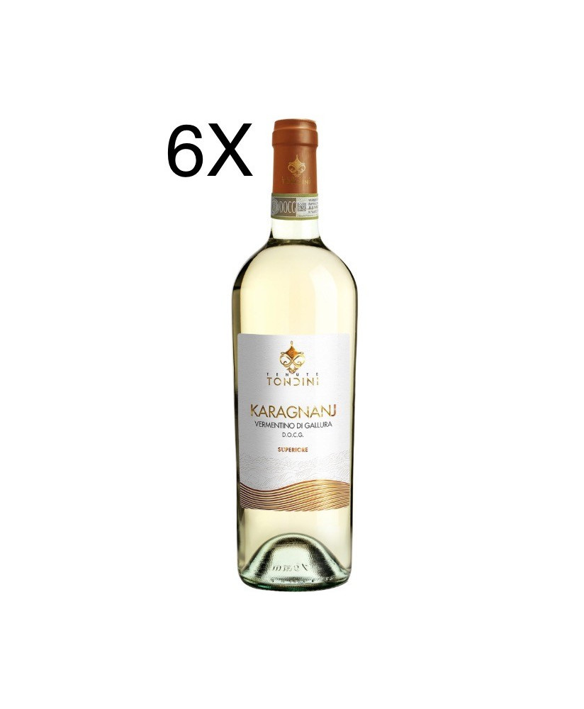 (6 BOTTIGLIE) Tondini - Karagnanj 2021 - Vermentino di Gallura Superiore DOCG - 75cl