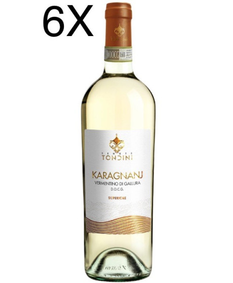 (6 BOTTIGLIE) Tondini - Karagnanj 2021 - Vermentino di Gallura Superiore DOCG - 75cl