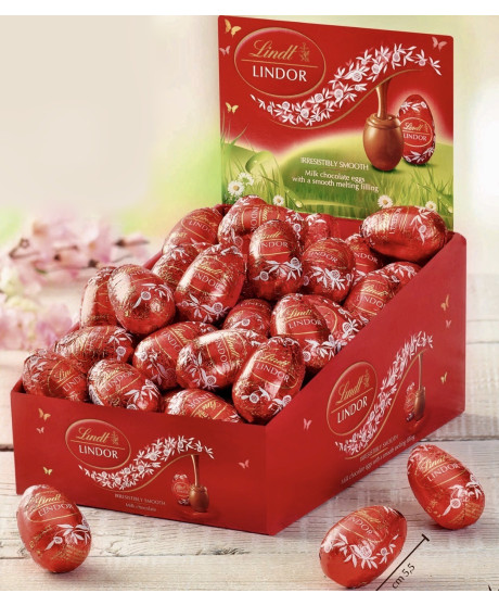 Lindt - 5 Maxi Eggs Lindor Milk Chocolate - 140g - NEW