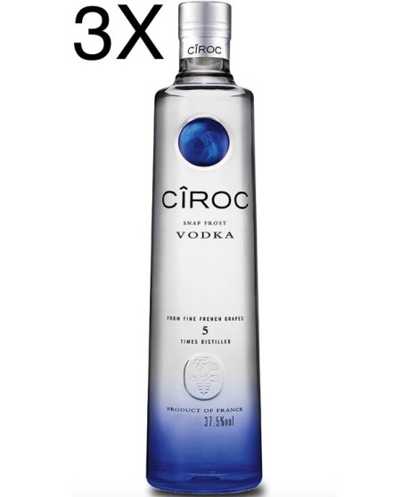 (3 BOTTLES) Ciroc - Vodka Ultra Premium - 70cl