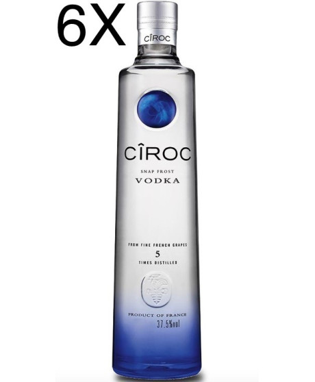 (6 BOTTLES) Ciroc - Vodka Ultra Premium - 70cl