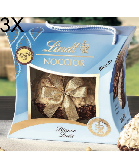 (3 Eggs X 610g) Lindt - Noccior Milk & White