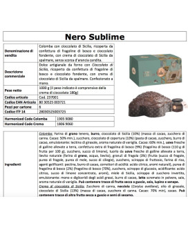 (3 COLOMBE X 1000g) FIASCONARO - COLOMBA NERO SUBLIME