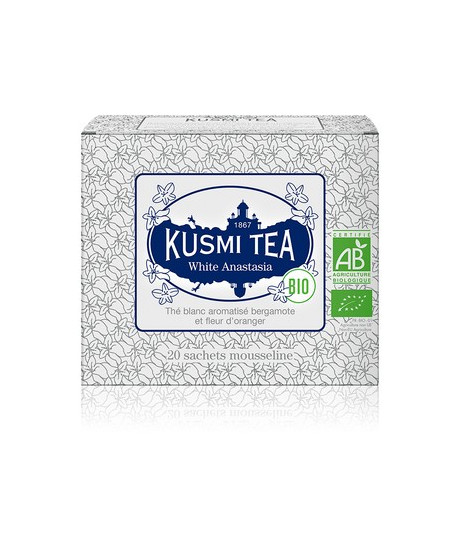 Vendita online White Anastasia Kusmi Tea in filtri. Tè Francese di qualità depurante in sacchetti. Shop on-line Kusmi Tea prezzo