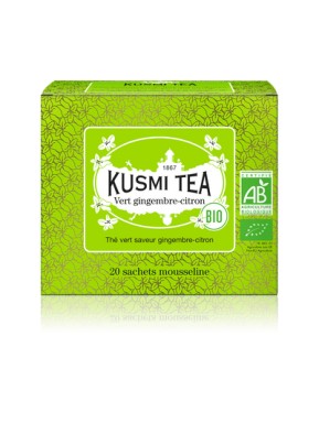 Kusmi Tea - Tè Verde Limone e Zenzero - Bio - 20 Filtri - 40g