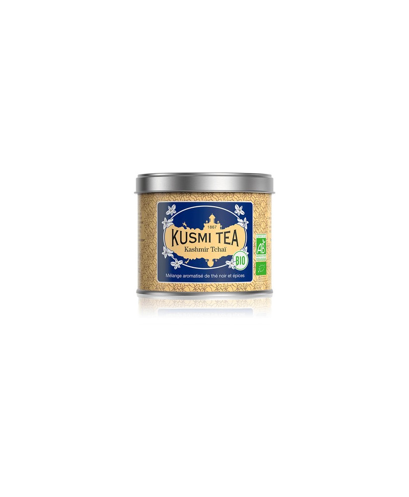 Kusmi Tea Vendita online Té nero Kashmir Tchai in foglie sfuso in scatola di metallo. The di qualità sfuso. Kusmi Tea
