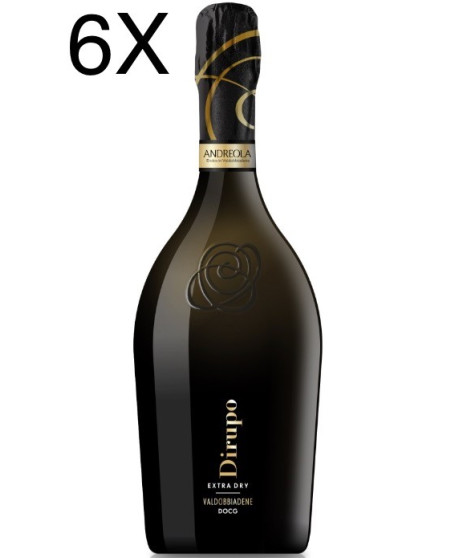 (3 BOTTLES) Andreola - Dirupo Extra Dry - Valdobbiadene Prosecco Superiore DOCG - 75cl