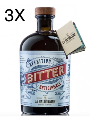 La Valdotaine - Bitter Artigianale - Aperitivo - 100cl - 1 Litro - Astucciato
