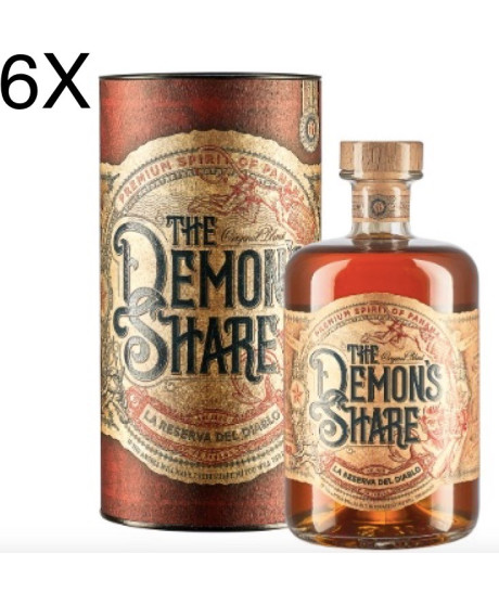 (6 BOTTIGLIE) The Demon's Share Rum - La Reserva del Diablo - 6 Anni - Astucciato - 70cl