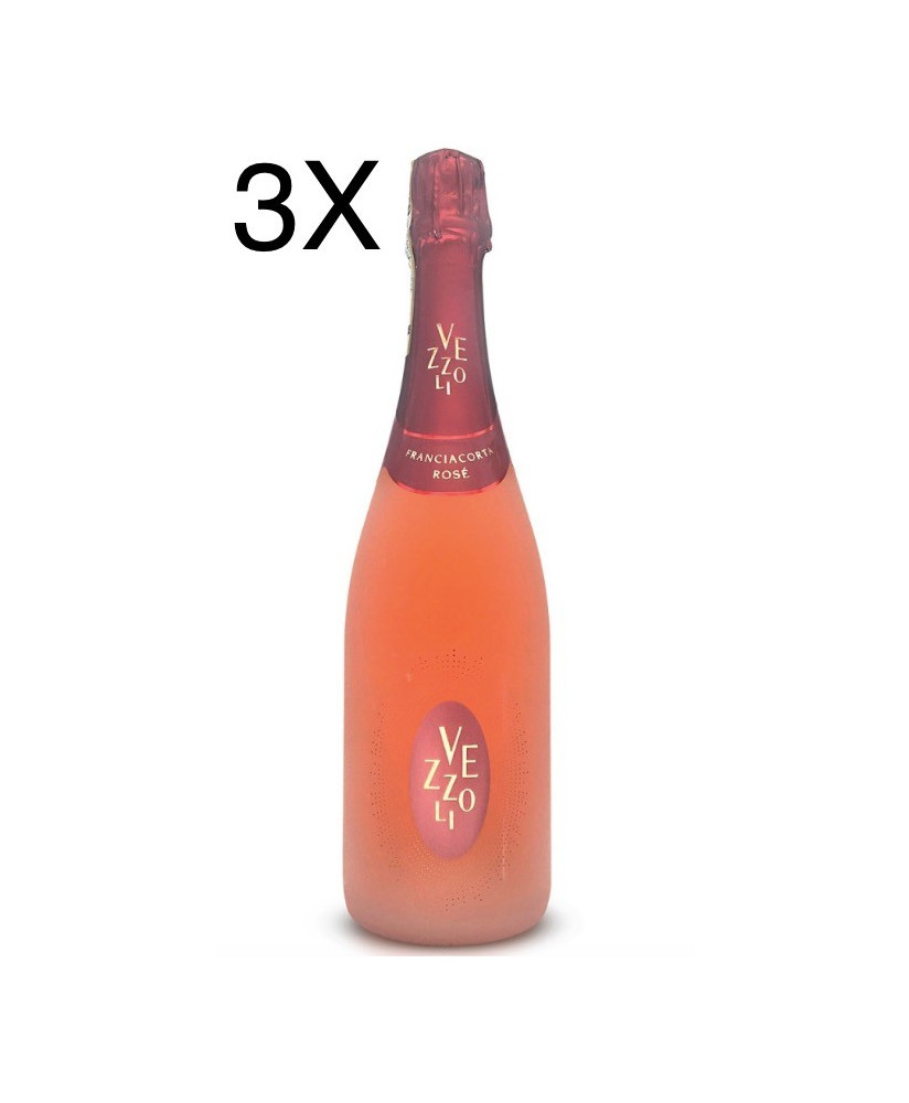 (3 BOTTIGLIE) Vezzoli - Rose' Brut - Franciacorta DOCG - 75cl