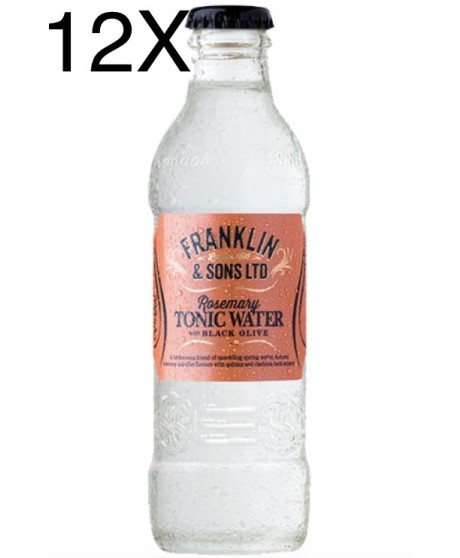 (12 BOTTIGLIE) Franklin - Rosmarino e olive nere -  Tonic Water - Acqua Tonica - 20cl