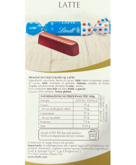 Vendita online cioccolatini Lindt Bastoncini al Latte a € 32,00 al kg. Shop on line praline a forma di bastoncino al latte Lindt