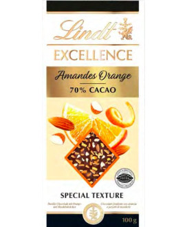 Lindt Excellence chocolate bars with caramelized almonds and orange shop online | corso101.com