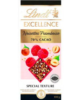 Tavolette di cioccolato Lindt excellence con lamponi e granella di nocciole vendita online | corso101.com
