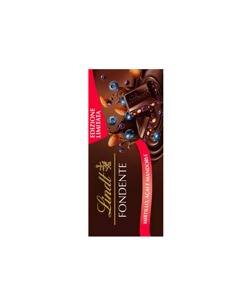 Lindt - Dark Chocolate Blueberry, Acai and Almonds Bar - 100g