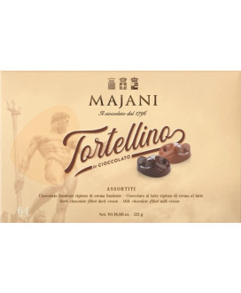Vendita online Tortellini di cioccolato assortiti Majani di Bologna in Scatole da regalo. Shop on line Cioccolato al latte