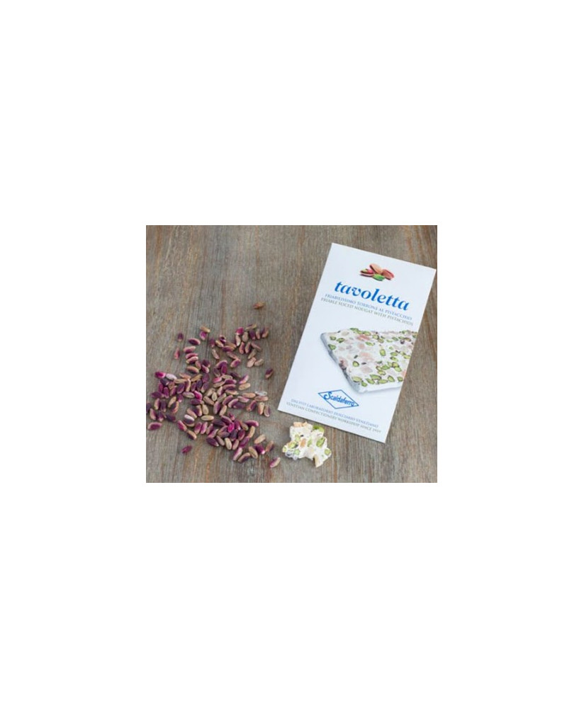 Online sales Scaldaferro nougat, covered in chocolate, nougat Veneto. Shop online bar of nougat brittle sun almonds, covered wit